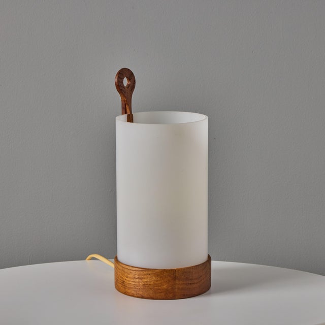 Wood 1950s Teak and Perspex Wall or Table Lamp by Uno and Östen Kristiansson for Luxus For Sale - Image 7 of 15