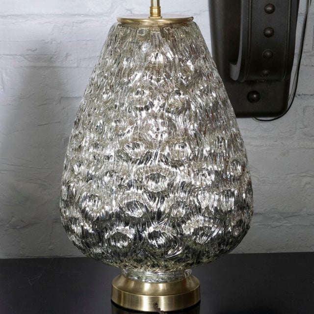 Pair of Urn-Shaped Mercury Glass Table Lamps For Sale - Image 9 of 10