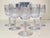 Six no. 4 cut crystal bordeaux wine glasses from the renowned baccarat crystalworks, in the nancy pattern. Created in...