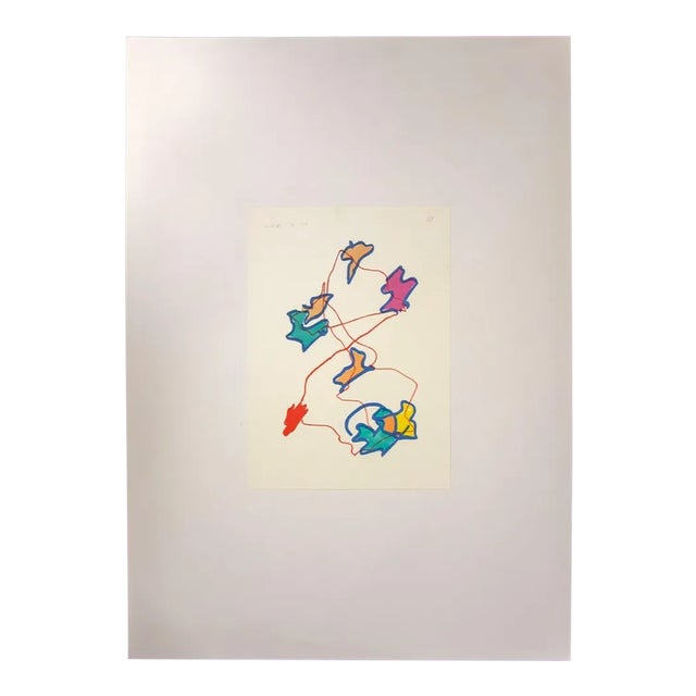 Giulio Turcato, Abstract Composition, Original Screen Print, 1970s For Sale