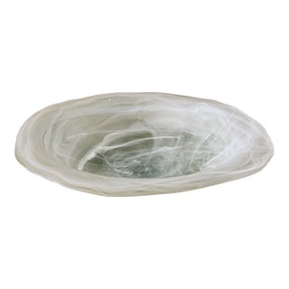 1980s Spanish Blown Glass Marbled Bowl For Sale