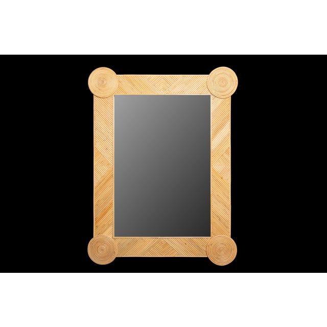 Pencil Reed Rattan Geometric Wall Mirror 53.5"H Introducing Creel and Gow's exclusive wicker and rattan collection,...