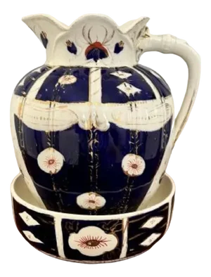 Victorian Jug and Bowl Set, 1880s, Set of 2