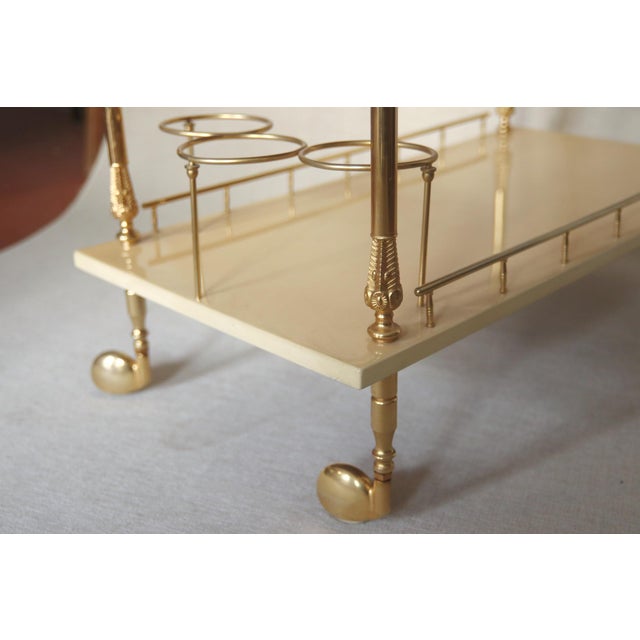 Mid-Century Modern Serving Trolley by Aldo Tura, 1960 For Sale - Image 3 of 16