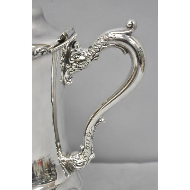Antique Derby Silver English Victorian Silver Plated Large Warm Water Pitcher For Sale - Image 11 of 18
