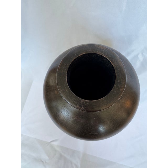 "Korea" Walnut Vase For Sale In New York - Image 6 of 9