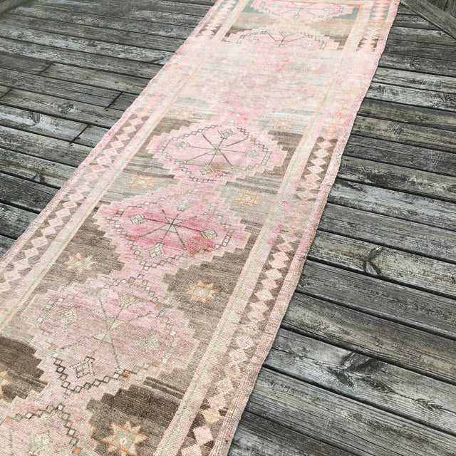 Vintage Turkish Runner | 3x12 For Sale - Image 4 of 8