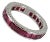 Stunning Platinum (950) Engraved Natural Ruby: Ring Band, Size 5.5 For Sale