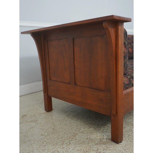 2000 - 2009 Stickley Arts & Crafts Cherry Mission Style Sofa For Sale - Image 5 of 18