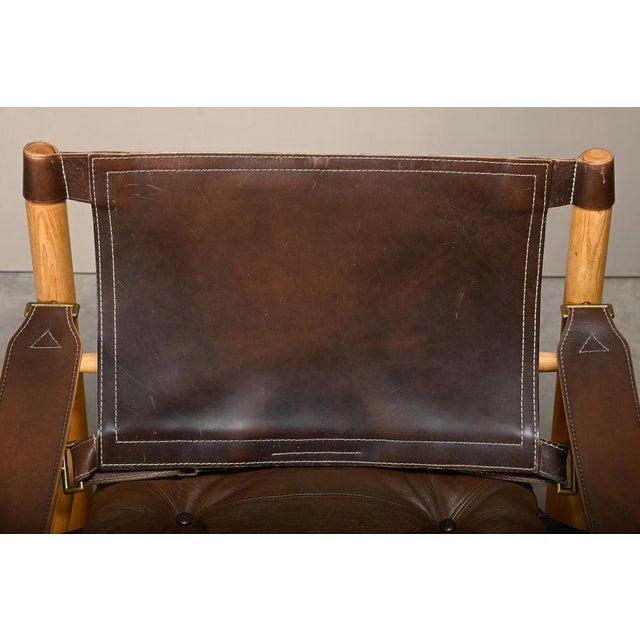Sirocco Safari Lounge Chairs in Dark Brown Leather and Ash by Arne Norell for Arne Norell Ab, 1970s, Set of 2 For Sale - Image 10 of 18