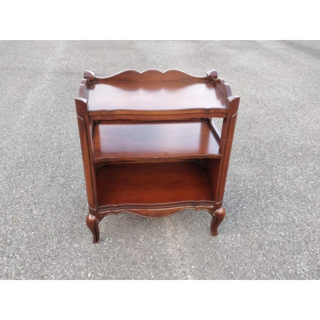Mid 20th Century Vintage French Provincial Cherrywood Side Table For Sale - Image 4 of 11