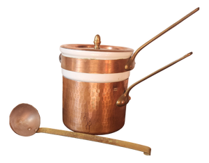 Vintage French Copper Double Boiler from Apilco, 1960s