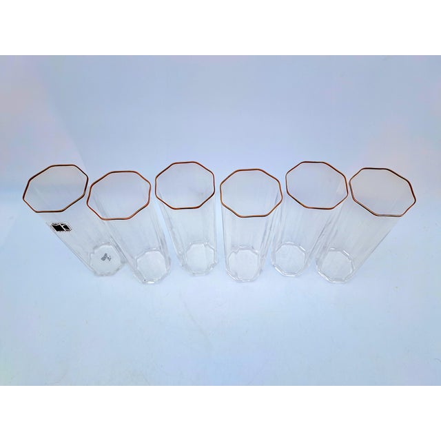 Octagonal Glasses from Carlo Moretti, 1970s, Set of 6 For Sale - Image 4 of 10