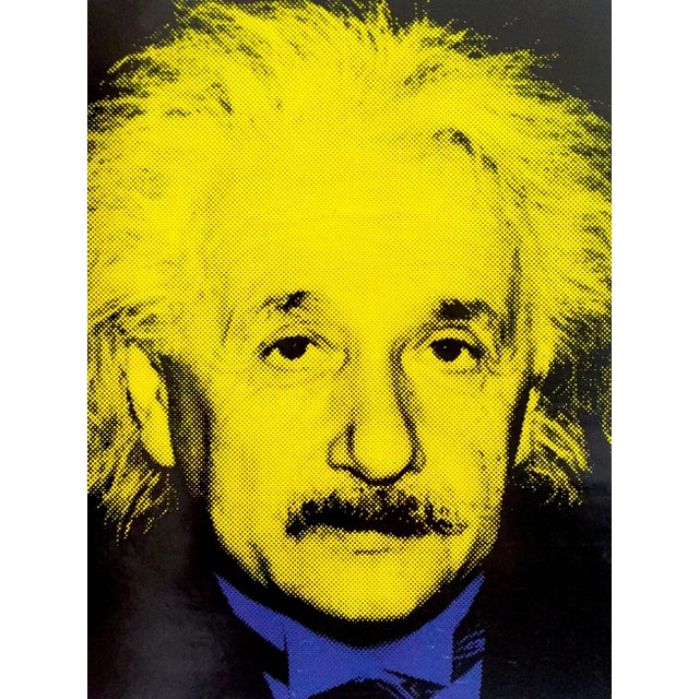 Paper Vintage 1991 Albert Einstein " Faces " Collector's Pop Art Poster Print For Sale - Image 7 of 12