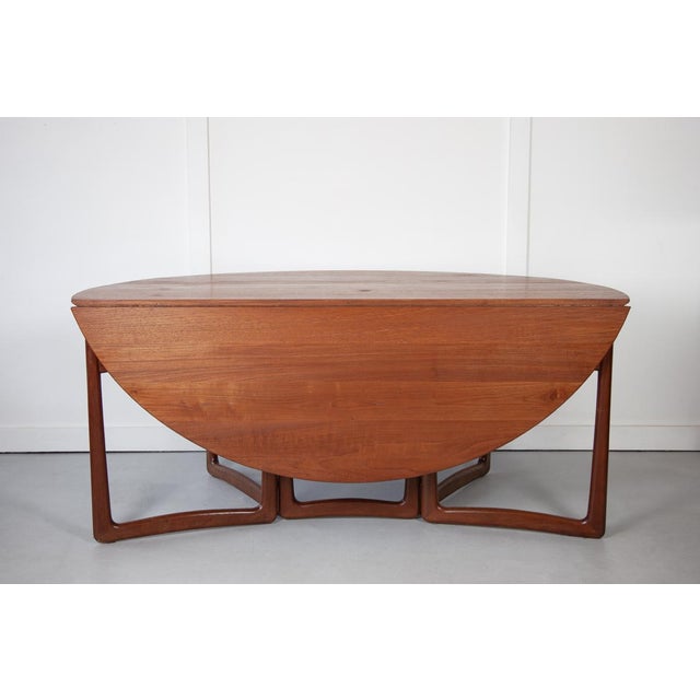Drop Leaf Dining Table by Peter Hvidt for France & Son, 1960s For Sale - Image 4 of 9