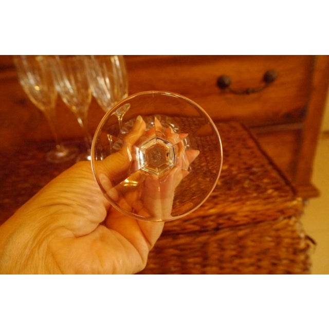Vintage Uptown Mikasa Clear Crystal Wine Glasses- Set of 4 For Sale - Image 12 of 12