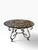Rustic European Antique Italian Pietra Dura Inlaid Marble & Wrought Iron Dining Table For Sale - Image 3 of 5