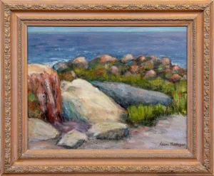 Norma B. Flanagan (20th Century Connecticut) Seascape "Low Tide" Oil on Canvas