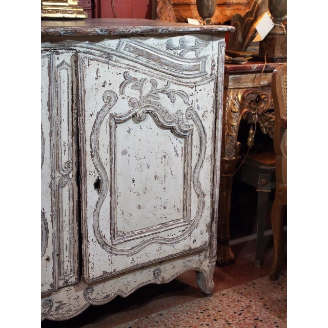 Wood French Provincial Painted Buffet For Sale - Image 7 of 10