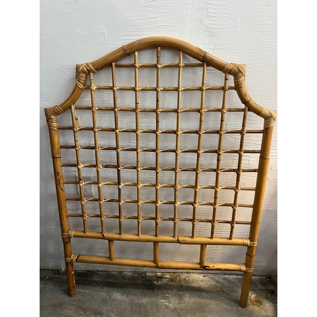 Mid 20th Century Pair Vintage Twin Bamboo Headboards Chairish