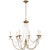 Marigot Medium Chandelier in Antique-Burnished Brass with Seeded Glass Trim Designer: Chapman & Myers Canopy: 5.5" Round...
