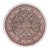 Shabby Chic 1990's Pak-Persian Green/Beige Wool Round Rug- 6'1'' X 6'1'' For Sale