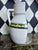Vintage Spanish ceramic candle sconce by La Menora of Talavera de la Reina, Spain. Modeled as a vertically divided jug,...