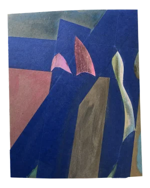 Original Mixed Media Abstract Painted Collage by Erik Sulander 8x10