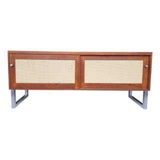 Mid-Century Danish Teak Tambour Sideboard For Sale