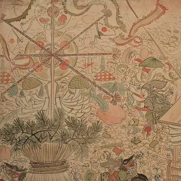 18th Century Japanese Edo Festival Screen For Sale In Chicago - Image 6 of 9