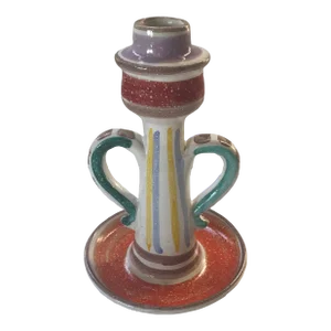 Vintage 1970s Giovanni DeSimone Italian Hand Painted Candle Holder