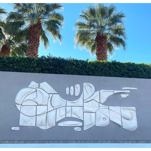 Ceramic Outdoor Palm Spring Mural by Olivia Cognet For Sale - Image 7 of 8