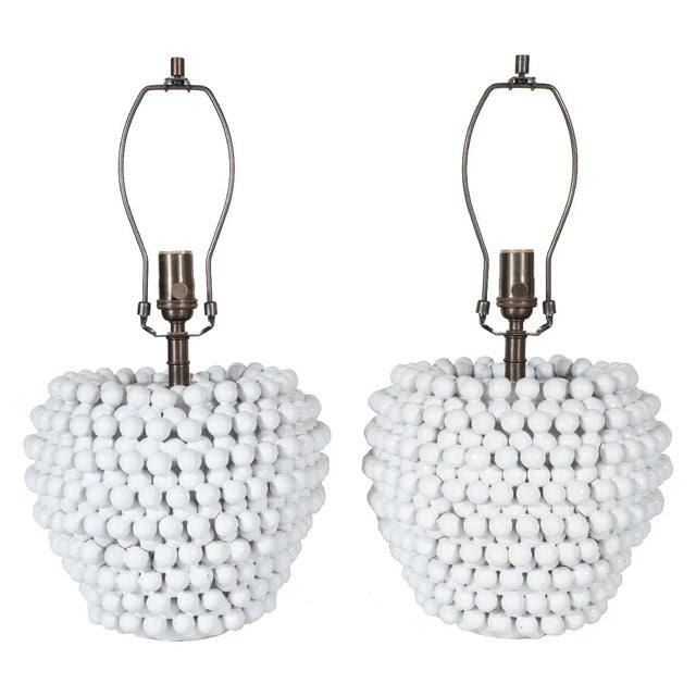 Vintage Clustered Ball Ceramic Table Lamps - a Pair For Sale - Image 11 of 11