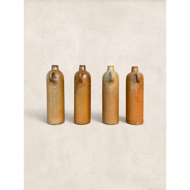 Ceramic Set of Four Antique Stoneware Bottles For Sale - Image 7 of 10