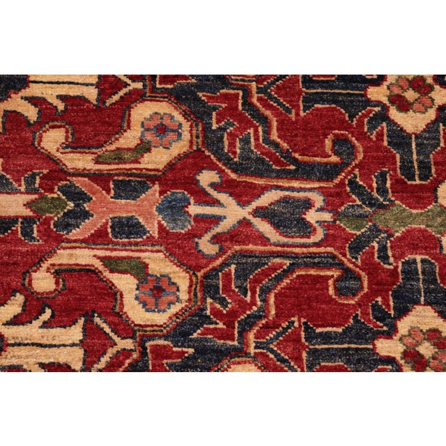 Textile Tribal Super Kazak Red/Beige Wool Rug - 7'8'' X 11'2'' For Sale - Image 7 of 8