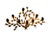 1960s Gilt Metal Wall Sculpture of Floral Branches For Sale - Image 4 of 6