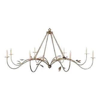 Small Belfair Chandelier W/ Leaves by Lowcountry Originals For Sale