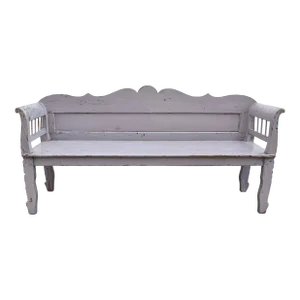 Painted Pine Camel-Back Bench or Settle