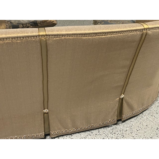 Gold Contemporary Marge Carson Couches Qty: 2 Couches For Sale - Image 8 of 15