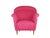 Italian Pink Fabric Upholstered Chair, 1950s For Sale - Image 6 of 14
