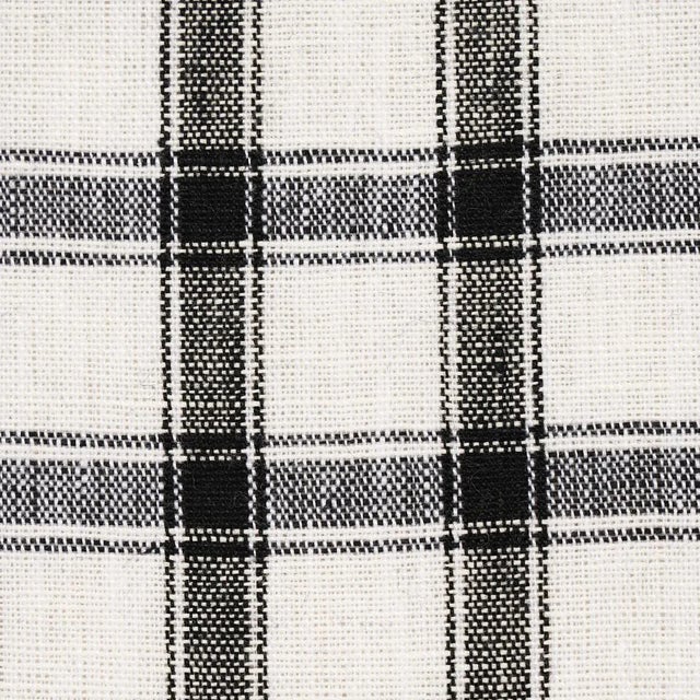 Schumacher Schumacher Crawford Linen Check Fabric in Basalt For Sale - Image 4 of 4