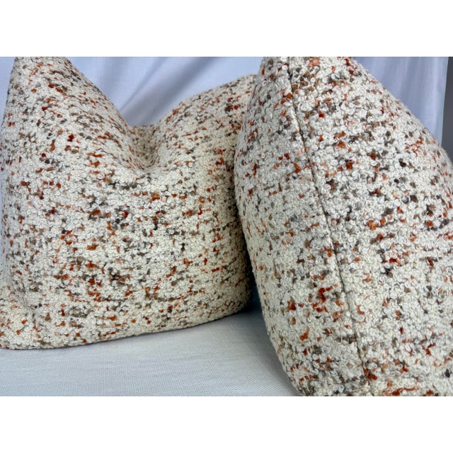 Transitional Rosemary Hallgarten "Confetti" in Tiger Lily 22" Pillows-a Pair For Sale - Image 3 of 3