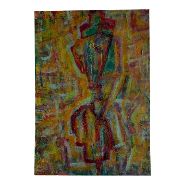 Original Abstract Figurative Painting by Gavin Mc Groggan, 2016 – Colorful Modern Artwork For Sale