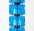 Orrefors Blue Glass and Brass Table Lamp by Carl Fagerlund for Orrefors, Sweden, 1960s For Sale - Image 4 of 7