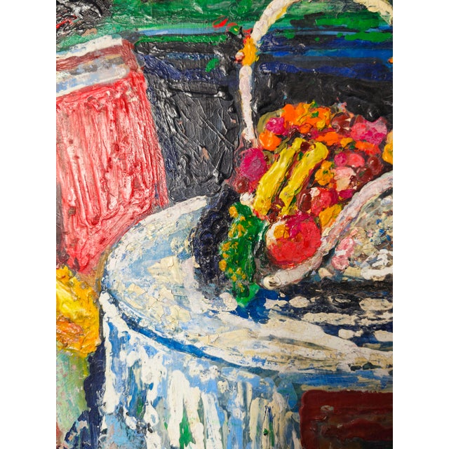 Landscape Composition, 1960s, Oil Painting on Panel For Sale - Image 8 of 10