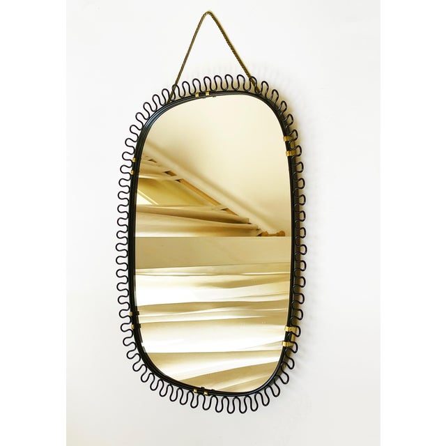 Metal Swedish Black Pewter Mirror attributed to Josef Frank for Svenskt Tenn, 1950s For Sale - Image 7 of 7