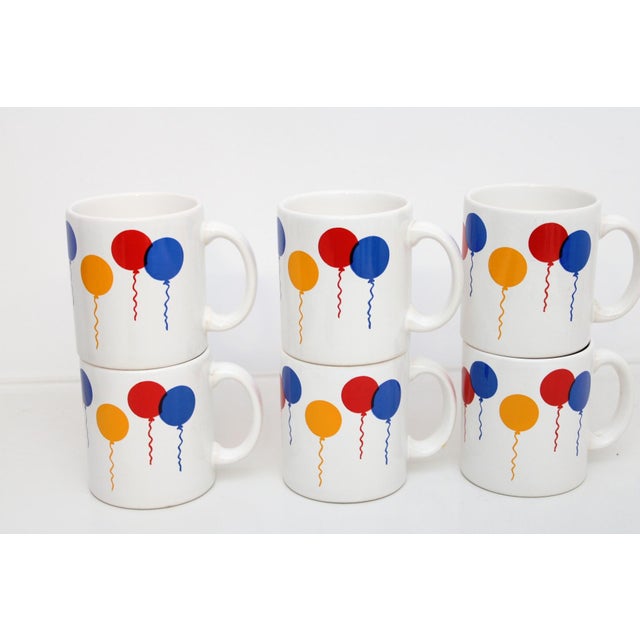 Balloon Birthday Service from Waechtersbach, 1970s, Set of 8 For Sale - Image 4 of 6