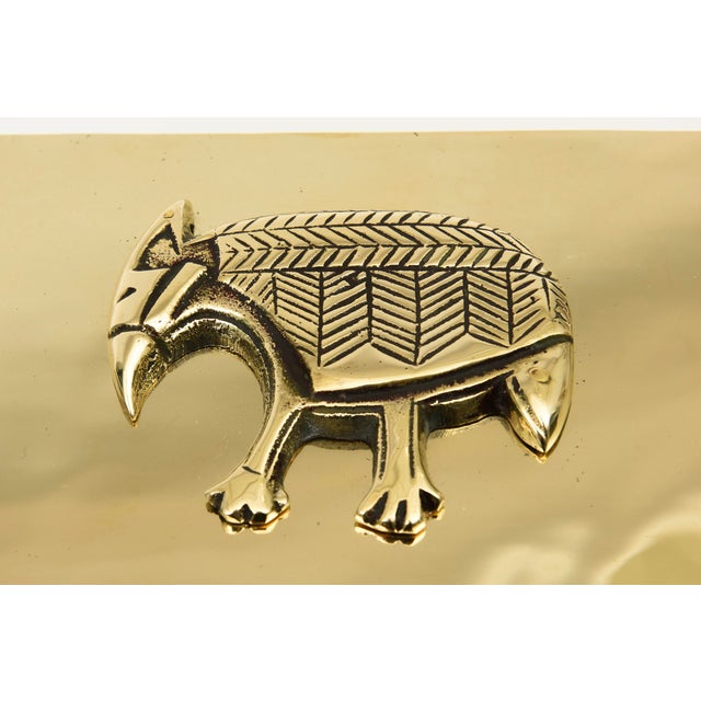 Vintage Restored Brass Armadillo Box, 1970's For Sale - Image 4 of 12
