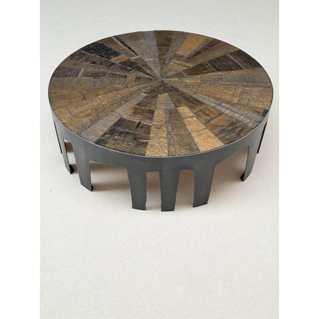 Brutalist Belgian Coffee Table by Jules Dewaele for Pia Manu, Belgium, 1960s For Sale - Image 9 of 12