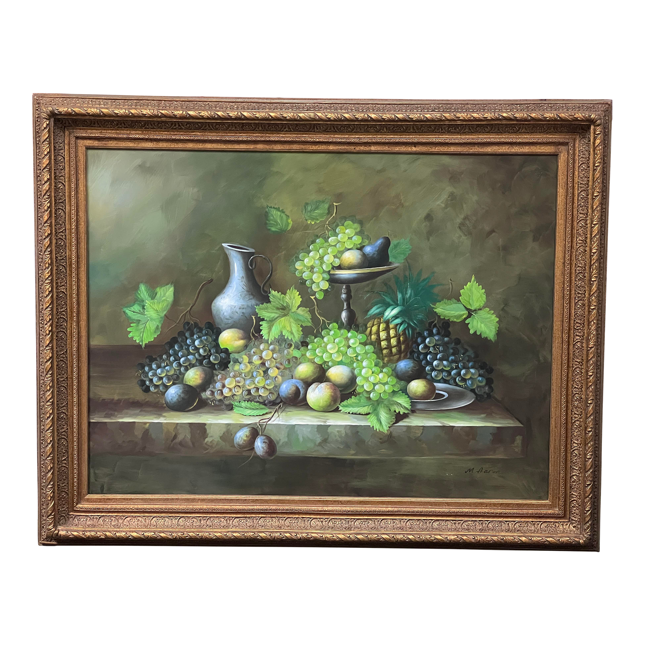 20th Century M. Aaron Large Scale Still Life Oil Painting - image 0